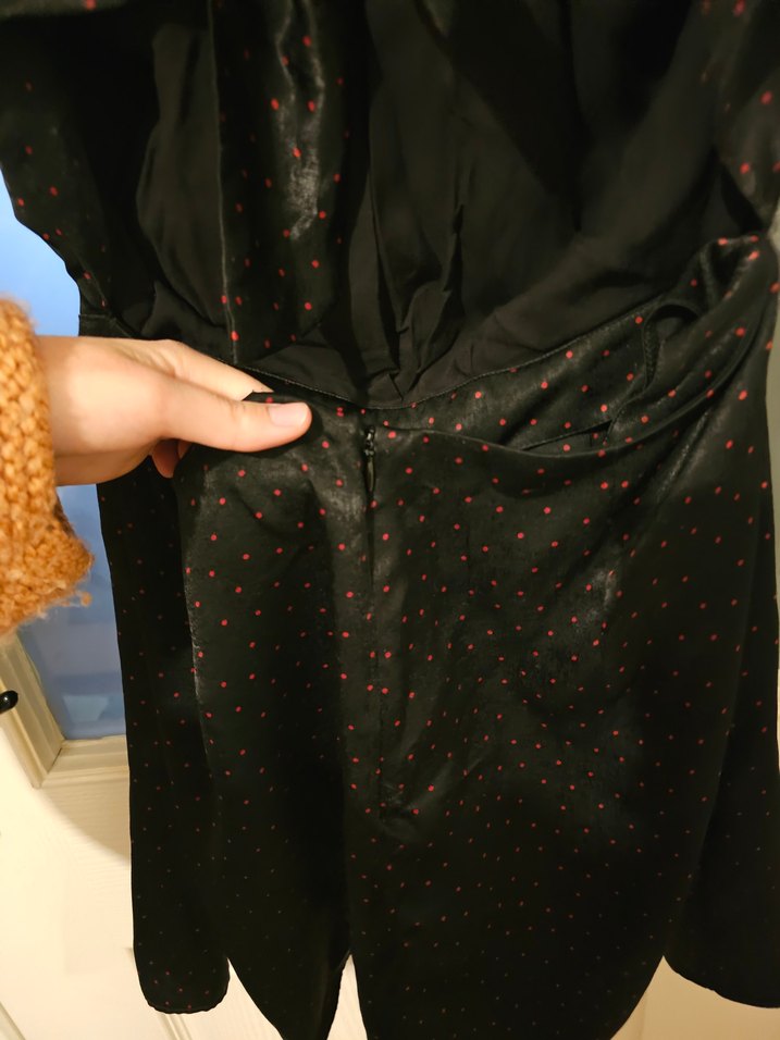 Drapeli Siyah Midi Strappy Abiye Elbise - Görsel 4