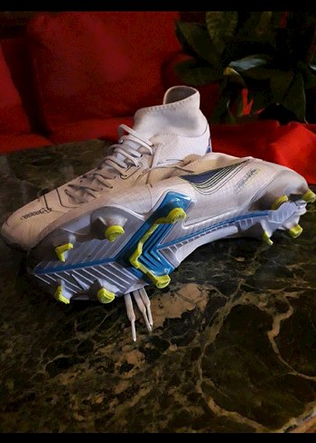 Beyaz Erkek Futbol Ayakkabısı Velcro Detaylı - Görsel 3