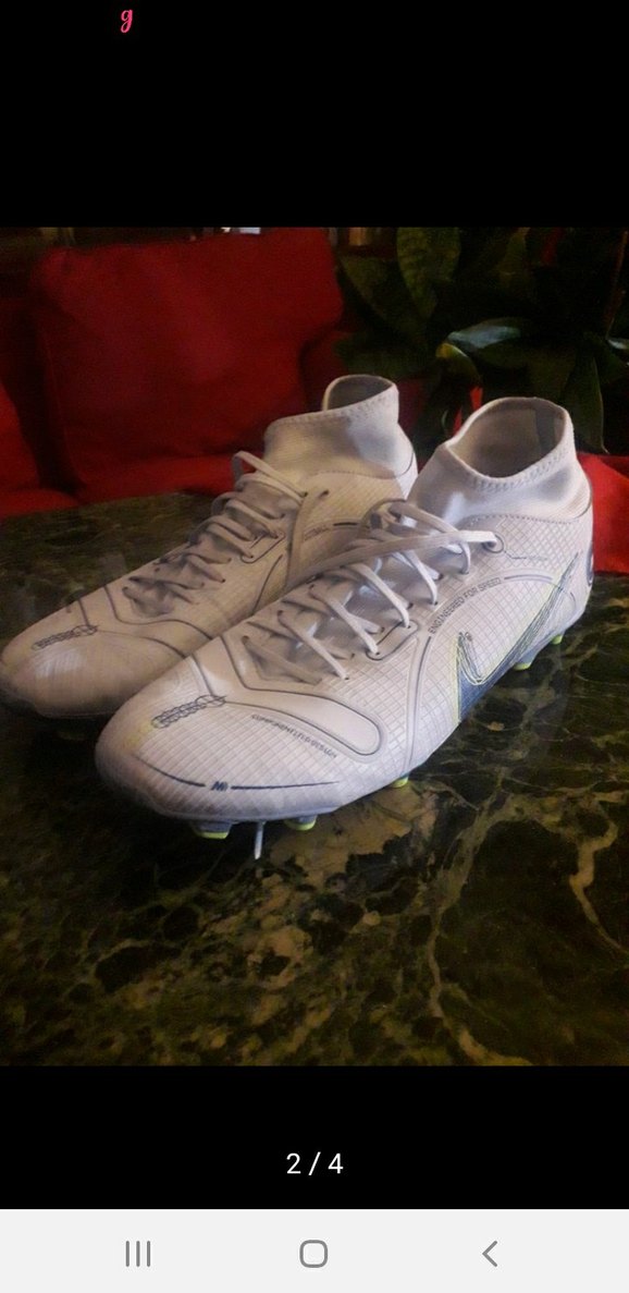 Beyaz Erkek Futbol Ayakkabısı Velcro Detaylı - Görsel 2