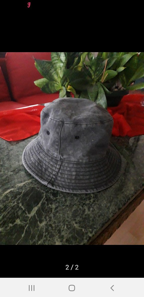 Gri Denim Kadın Bucket Şapka - Görsel 2