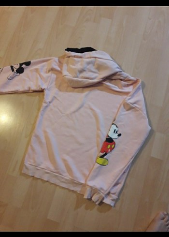 Pembe Kapüşonlu Mickey Mouse Sweatshirt - Görsel 2