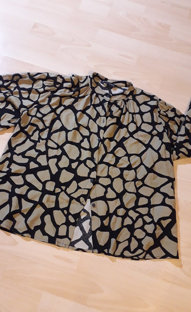 Düğmeli kare Desenli Gömlek - Görsel 4