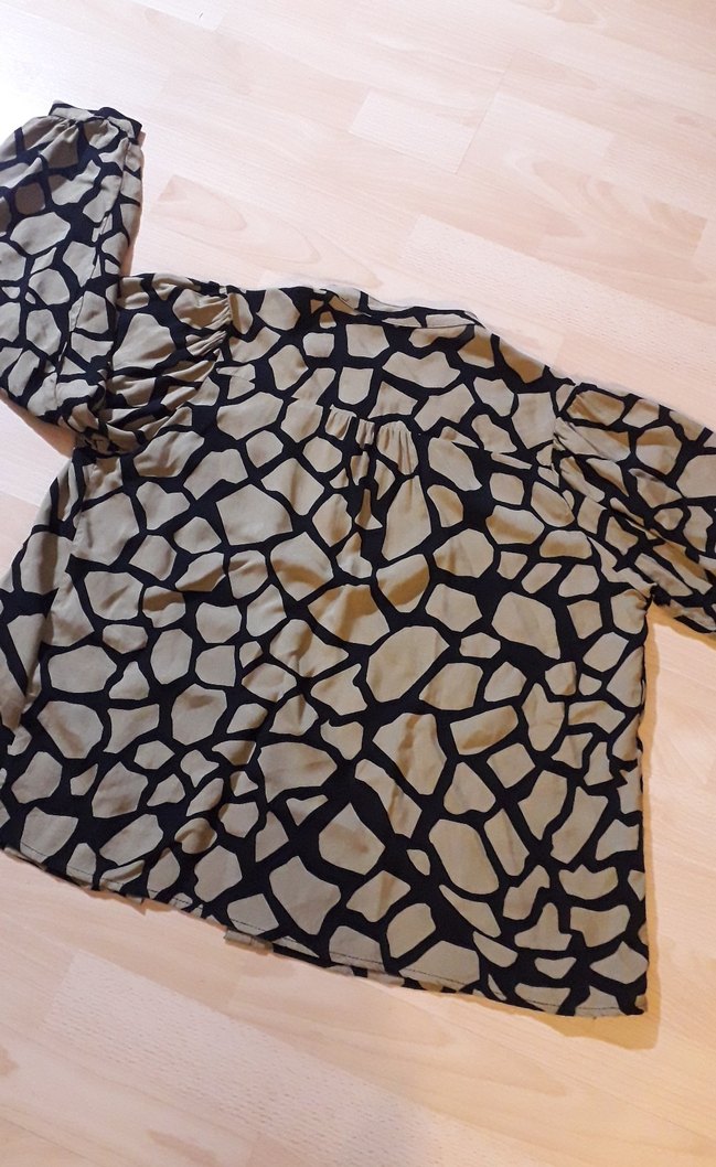 Düğmeli kare Desenli Gömlek - Görsel 5