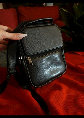 Siyah Erkek Omuz Çantası Tokalı - Görsel 2