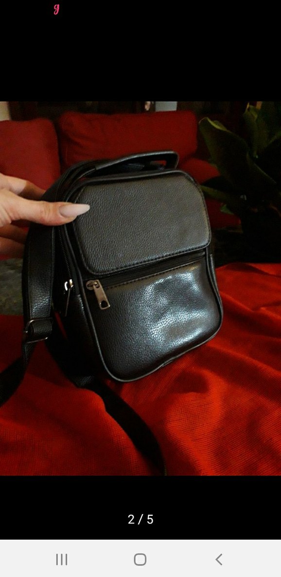 Siyah Erkek Omuz Çantası Tokalı - Görsel 2