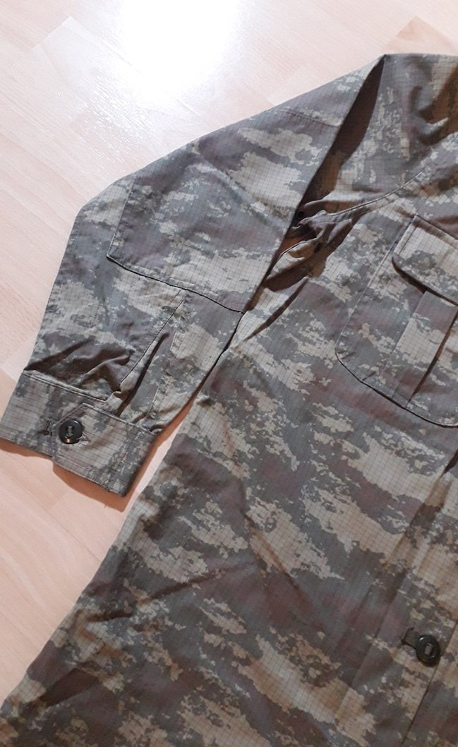 Erkek Gri Kamuflaj Uzun Kollu Gömlek Çeket - Görsel 3