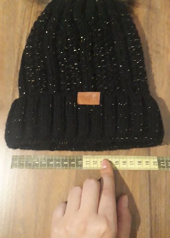 Kürk Detaylı Siyah Kadın Yün Bere - Görsel 5