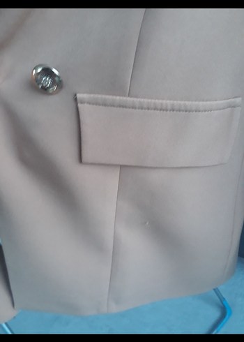 Düğmeli Pudra Kadın Blazer Ceket - Görsel 3