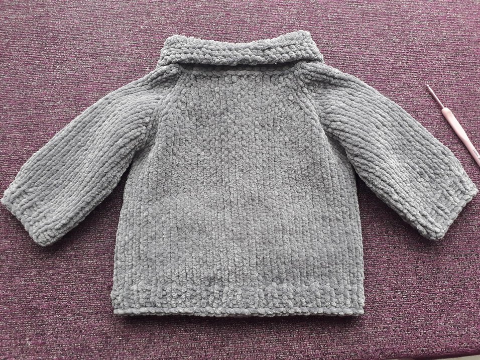 Gri Erkek Çocuk Örgü Hırka - Görsel 3