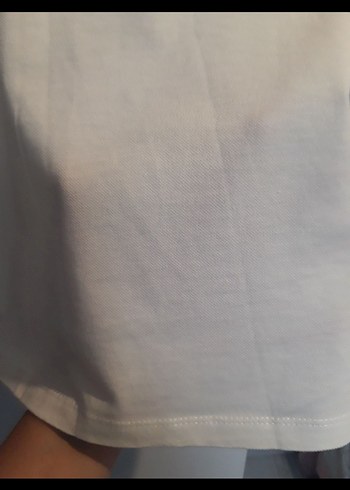 Polo Yaka Beyaz Tişört - Görsel 5