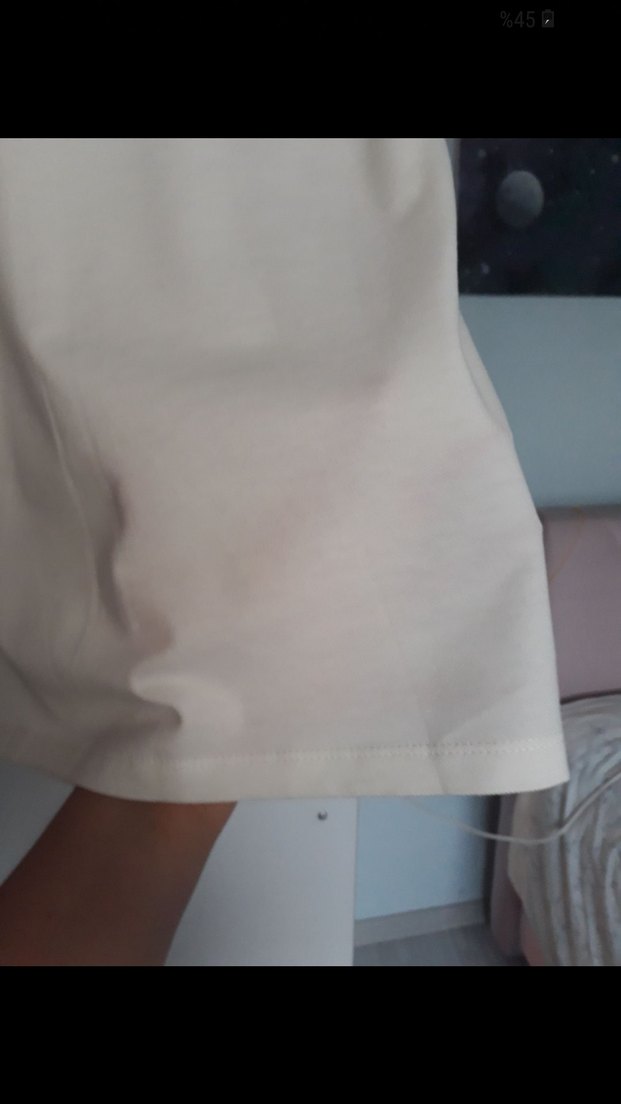 Polo Yaka Beyaz Tişört - Görsel 4