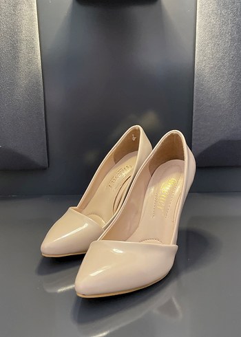 Bej Modern Klasik Stiletto Topuklu Kadın Ayakkabı - Görsel 6