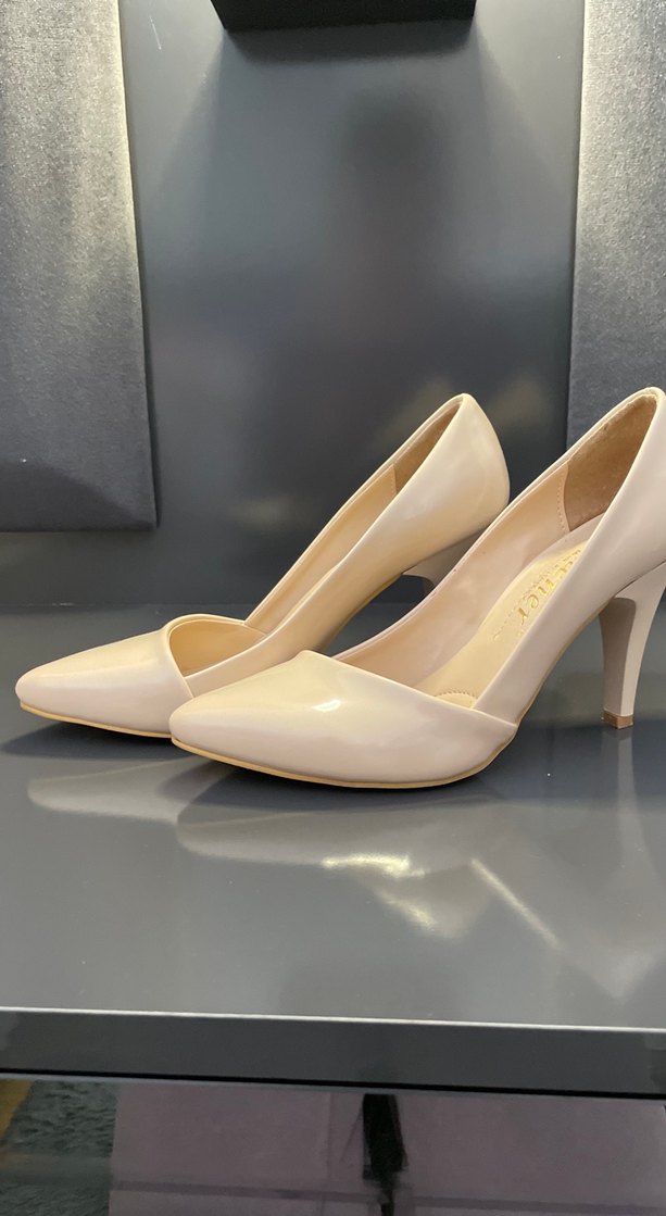 Bej Modern Klasik Stiletto Topuklu Kadın Ayakkabı - Görsel 3