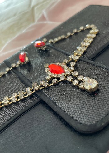 Kırmızı Taşlı Zincir Detaylı Kadın Saç Zinciri aksesuarı - Görsel 2