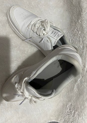 Beyaz Bağcıklı Stiletto Topuklu Kadın Spor Ayakkabı - Görsel 2