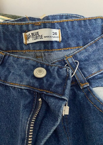 Düğmeli Loose Fit Midi Kadın Kot Pantolon - Görsel 2