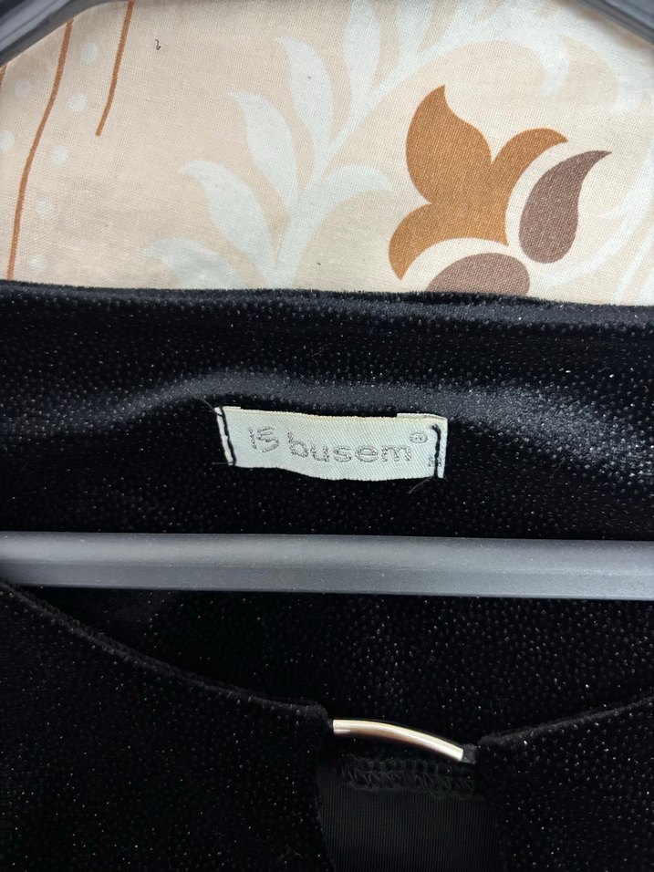 Siyah simli parti elbisesi - Görsel 4