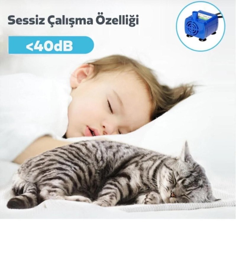 Gri Çiçekli Kedi Su Pınarı - Görsel 4
