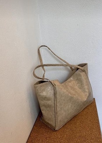 Bej Süet Kadın Çanta - Görsel 2