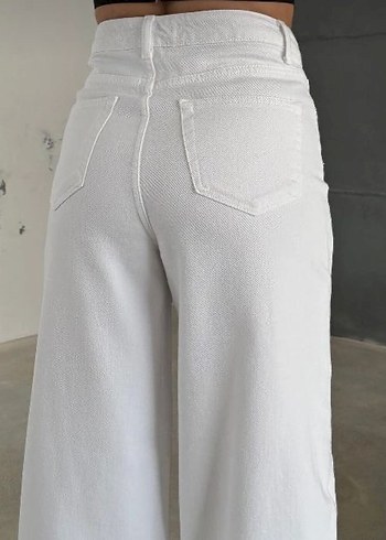 Beyaz Kadın Kot Pantolon - Görsel 2