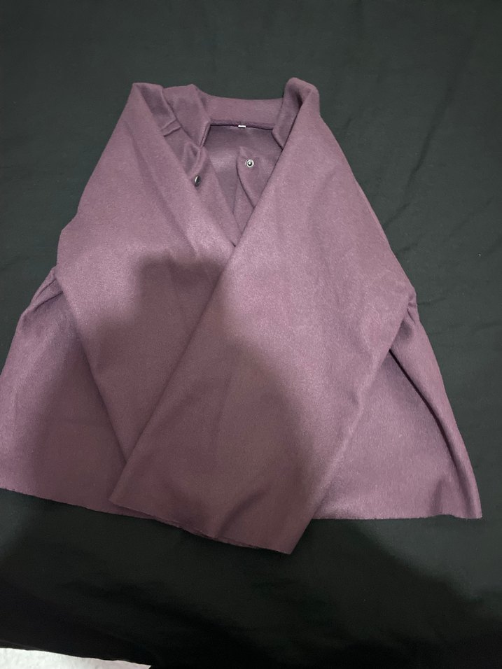 Düğmeli Bej Midi Ceket & Panço - Görsel 3