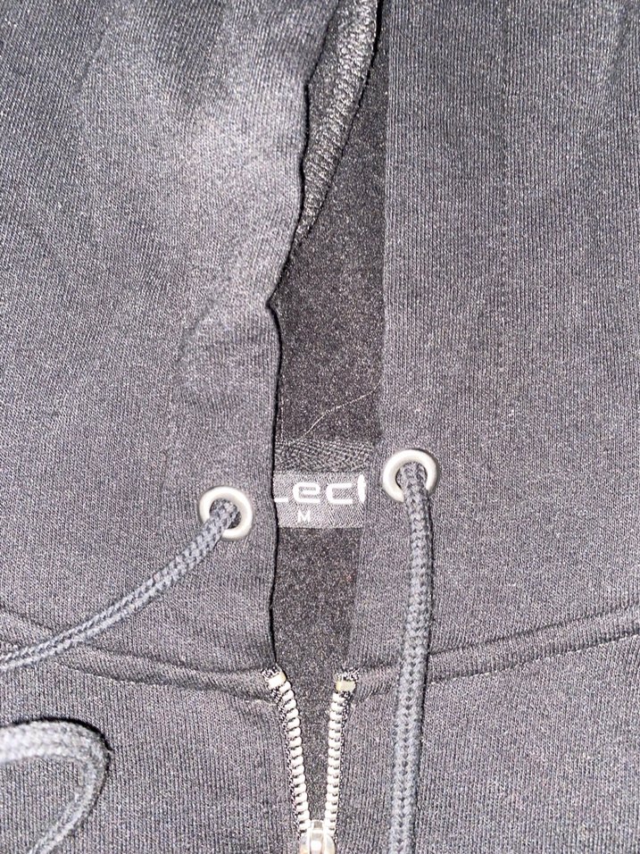 Fermuarlı Siyah Kapüşonlu Kadın Sweatshirt - Görsel 2