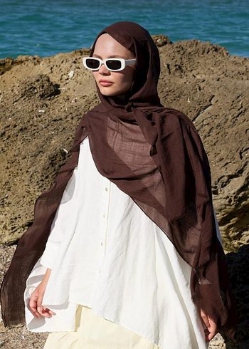 Kakao rengi şal - Görsel 2