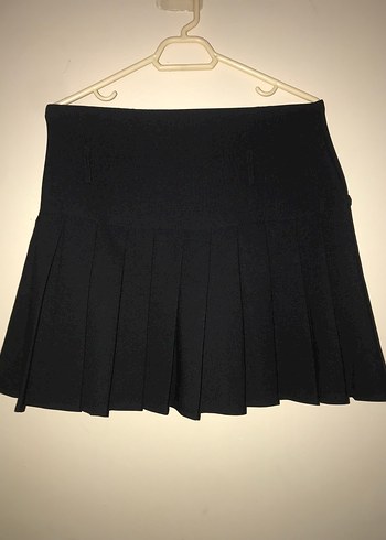 Kadın Siyah Pilili Midi Etek - Görsel 3