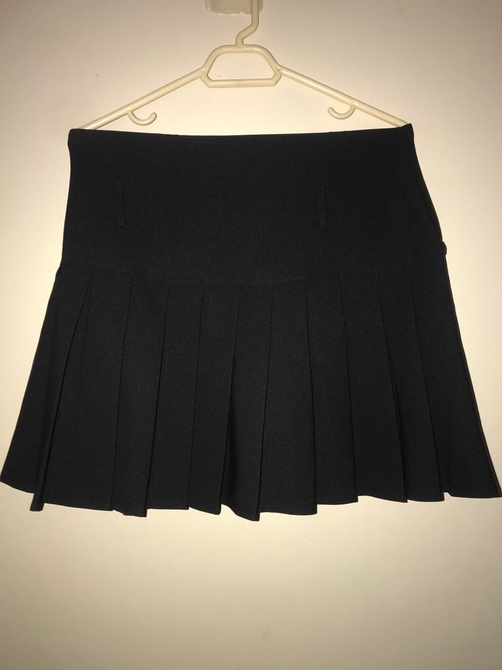 Kadın Siyah Pilili Midi Etek - Görsel 3