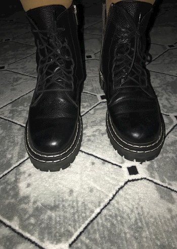 Siyah Biker Erkek Postal - Görsel 4