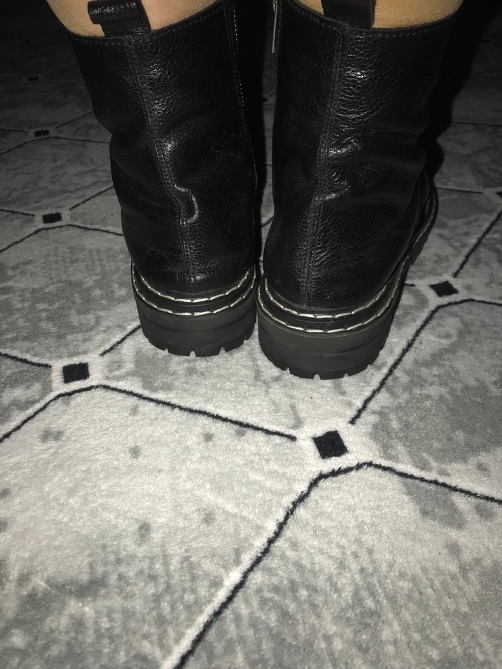 Siyah Biker Erkek Postal - Görsel 2