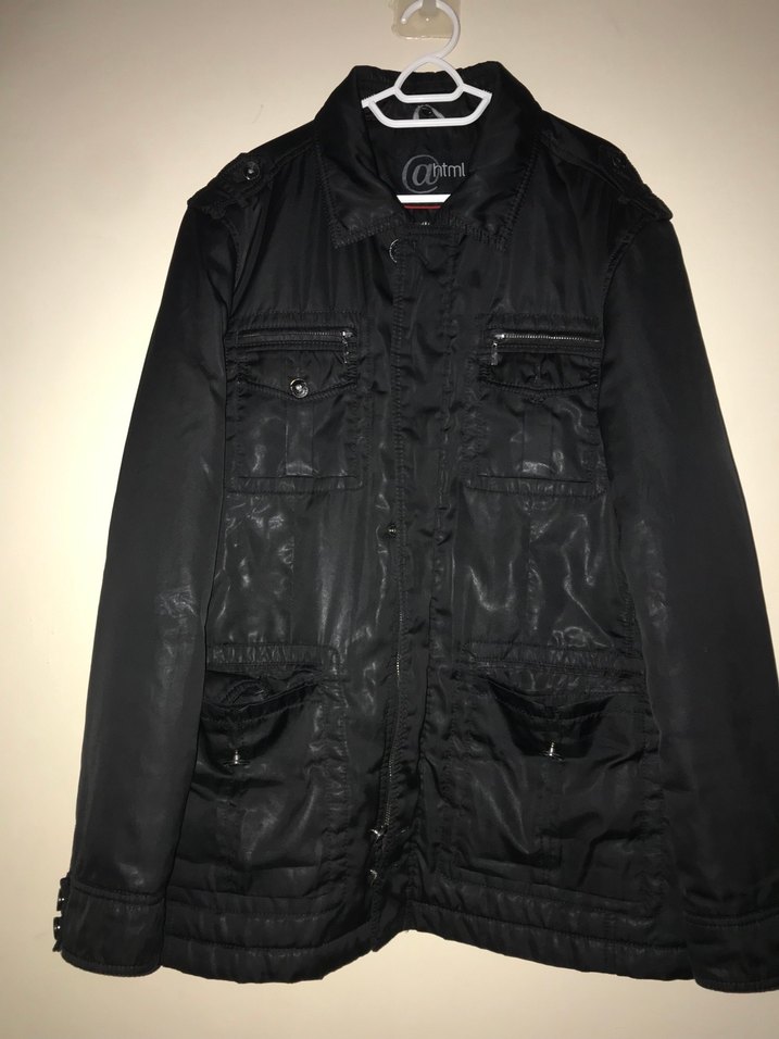 Erkek Siyah Düğmeli Midi Ceket - Görsel 4