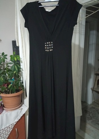 Siyah Midi Hamile Etek Yırtmaçlı - Görsel 7