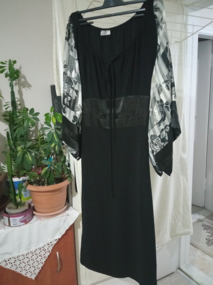 Siyah Midi Hamile Etek Yırtmaçlı - Görsel 5