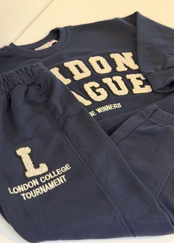 Lacivert Baskılı Erkek Çocuk Eşofman Takımı - Görsel 5