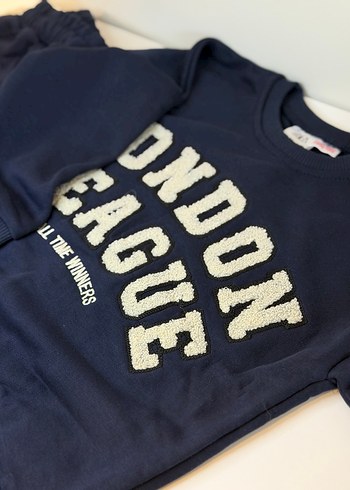 Lacivert Baskılı Erkek Çocuk Eşofman Takımı - Görsel 3