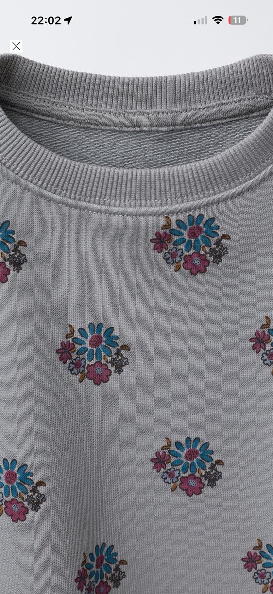 Gri Baskılı Örme Kız Çocuk Takım - Görsel 2