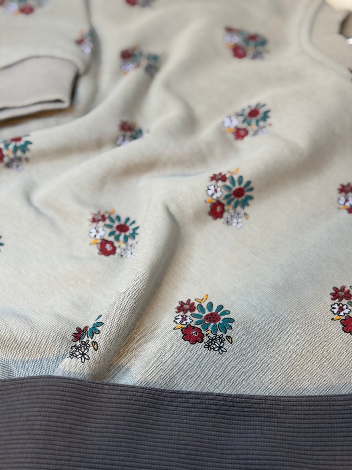 Gri Baskılı Örme Kız Çocuk Takım - Görsel 5