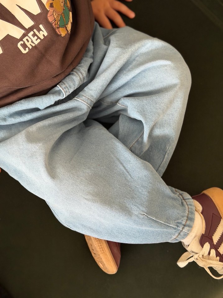 Balon  Kesim Açık Mavi Kot Pantolon - Görsel 4