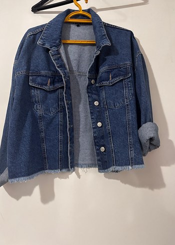 Kadın Mavi Oversize Denim Ceket - Görsel 2