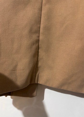 Kürk Yakalı Uzun Camel Kaban - Görsel 4