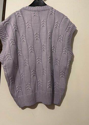 LilaV Yaka Örgü Kadın Süveter - Görsel 2