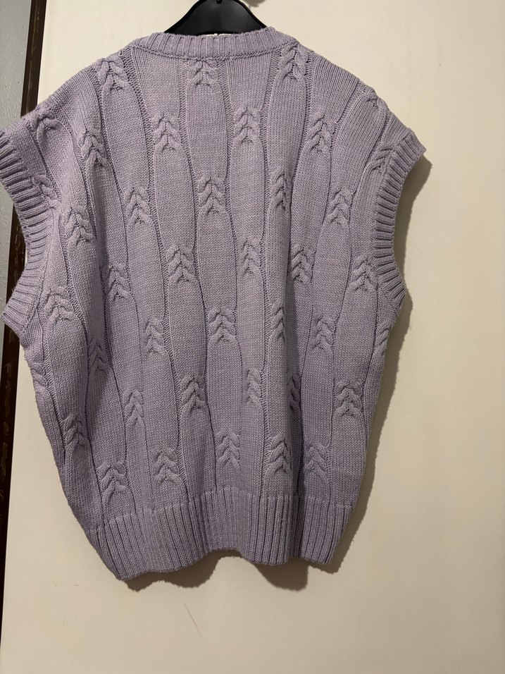 LilaV Yaka Örgü Kadın Süveter - Görsel 2