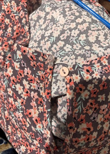 Bordo Bohem V Yaka Uzun Kollu Elbise - Görsel 2