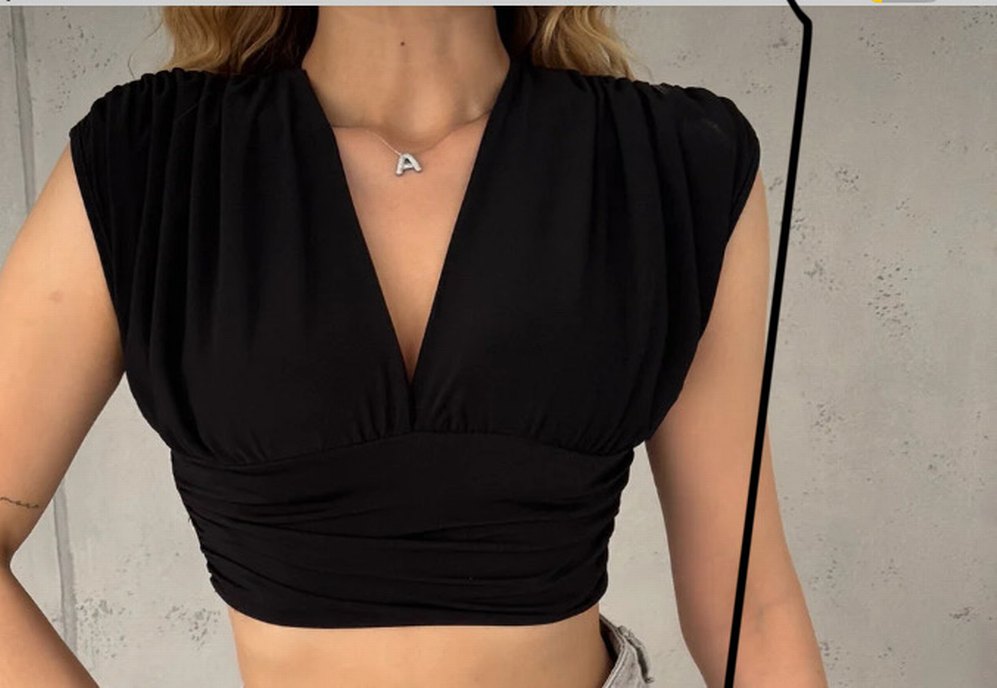 Kruvaze Yılan Desenli Kemerli Deri Mini Yelek - Görsel 2