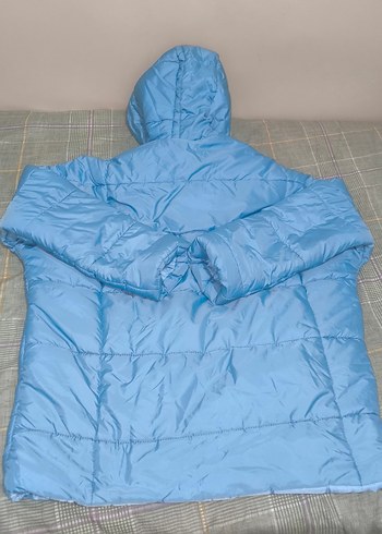 Mavi Kapüşonlu unisex mont - Görsel 3