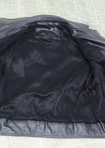 Siyah Deri Biker Ceket - Görsel 12