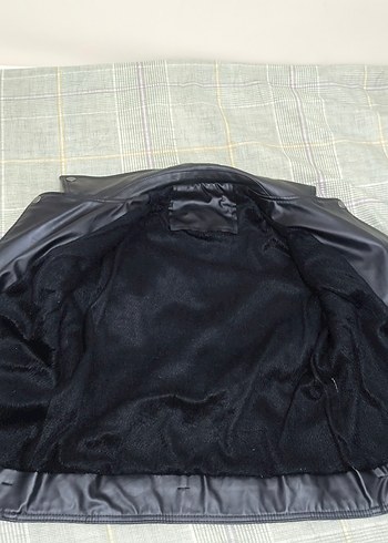 Siyah Deri Biker Ceket - Görsel 13