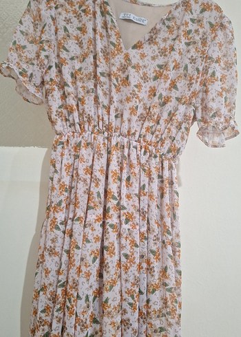 Bej Renkli Bohem Uzun Elbise - Görsel 3