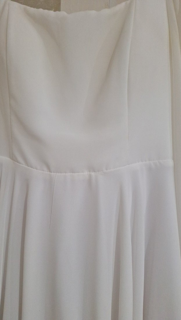 Beyaz Uzun Abiye Elbise - Görsel 4